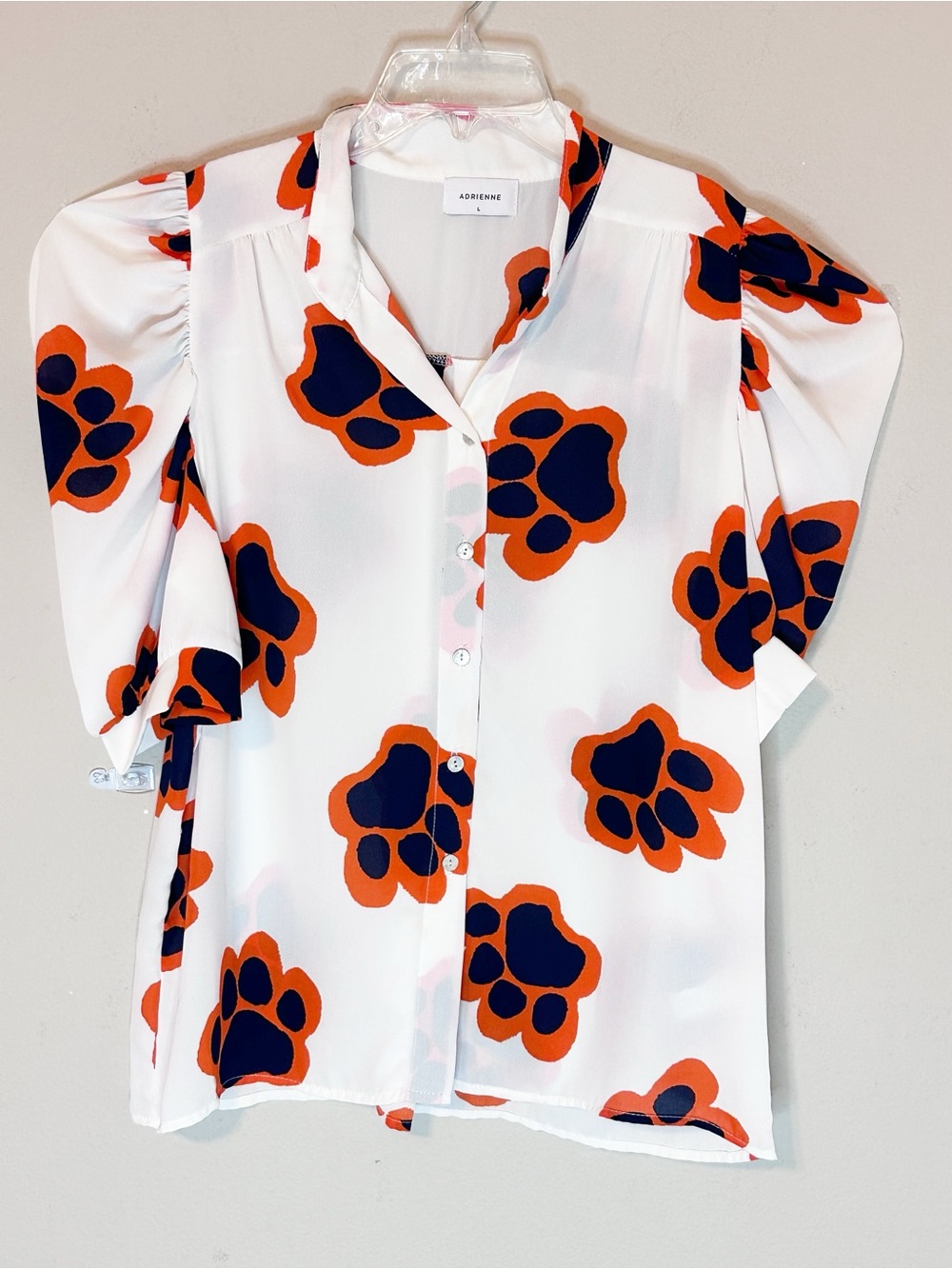 Auburn Tigers Women’s Game Day Button Down Blouse - size L